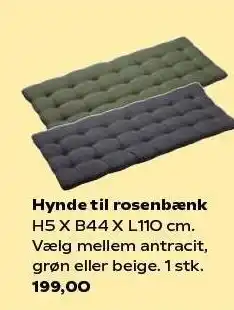 Hynde til rosenbænk