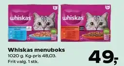 Kvickly Whiskas menuboks tilbud
