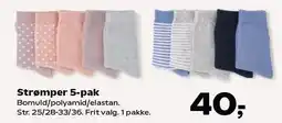 Kvickly Strømper 5-pak tilbud