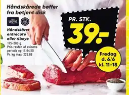 Bilka Håndskåret entrecote eller ribeye tilbud