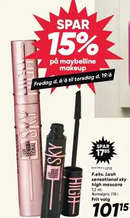 Bilka Spar 15% på maybelline makeup tilbud