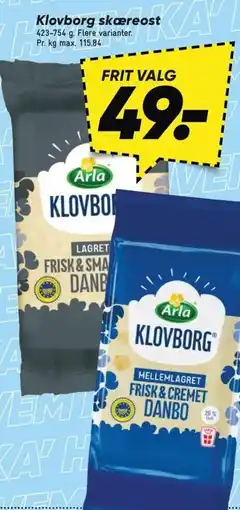 Bilka Klovborg skæreost tilbud