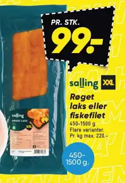 Bilka SALLING XXL Røget laks eller fiskefilet tilbud