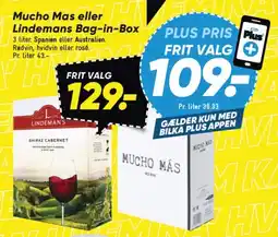 Bilka Mucho Mas eller Lindemans Bag-in-Box tilbud