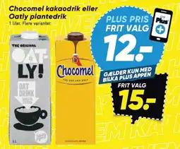 Bilka Chocomel kakaodrik eller Oatly plantedrik tilbud