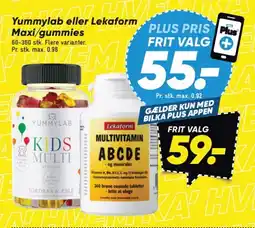Bilka Yummylab eller Lekaform Maxi/gummies tilbud