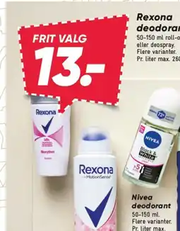 Bilka REXONA deodorant tilbud