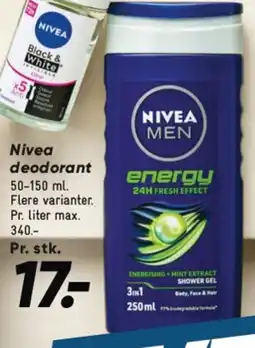 Bilka NIVEA deodorant tilbud