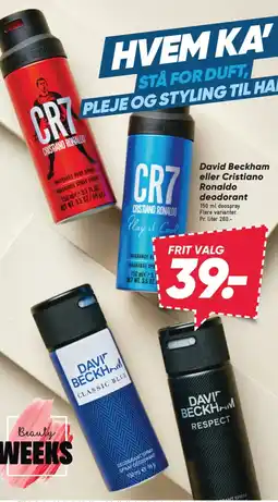 Bilka David Beckham eller Cristiano Ronaldo deodorant tilbud