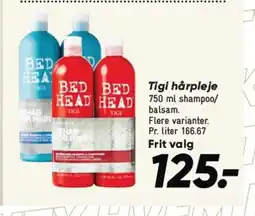 Bilka TIGI hårpleje tilbud