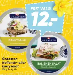 Bilka GRAASTEN italiensk- eller karrysalat tilbud