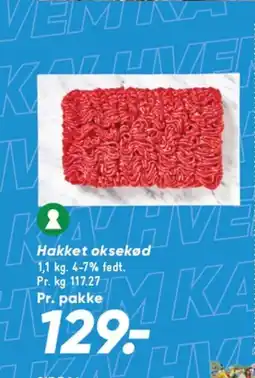 Bilka Hakket oksekød tilbud