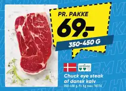 Bilka Chuck eye steak af dansk kalv tilbud