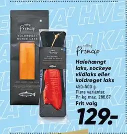Bilka Halehængt laks, sockeye vildlaks eller koldrøget laks tilbud