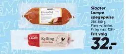 Bilka Slagter Lampe spegepølse tilbud