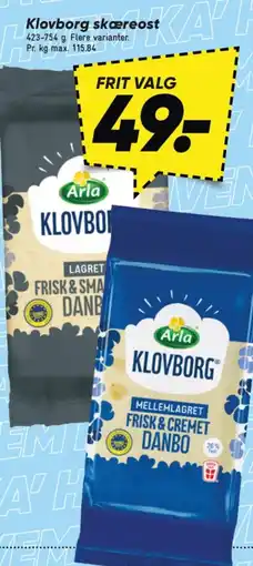 Bilka ARLA Klovborg skæreost tilbud