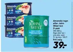 Bilka Amanda rogn eller John West tun tilbud