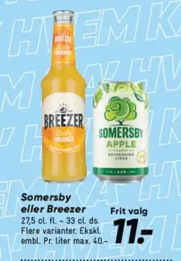 Bilka Somersby eller Breezer tilbud