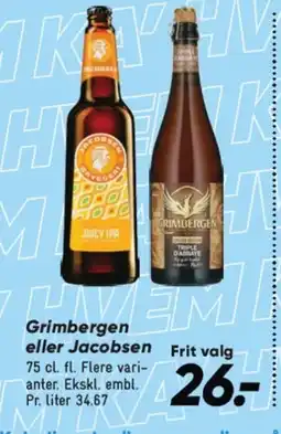 Bilka Grimbergen eller Jacobsen tilbud