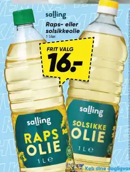 Bilka SALLING Raps- eller solsikkeolie tilbud