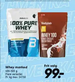 WHEY marked