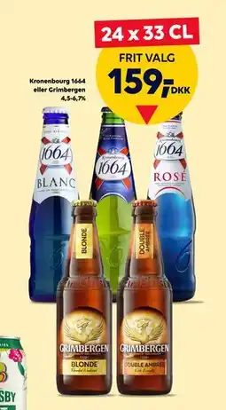 BorderShop Kronenbourg 1664 eller Grimbergen 4,5-6,7% tilbud