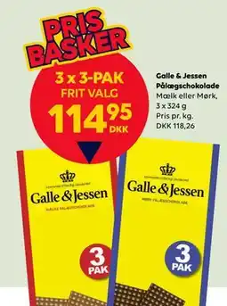 BorderShop Galle & Jessen Pålægschokolade tilbud