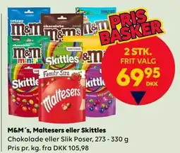 BorderShop M&M´s, Maltesers eller Skittles tilbud