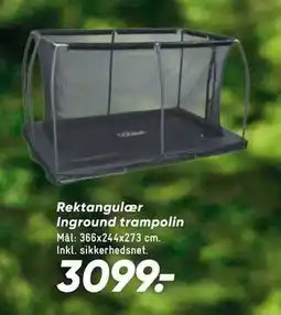 Bilka Rektangulær Inground trampolin tilbud