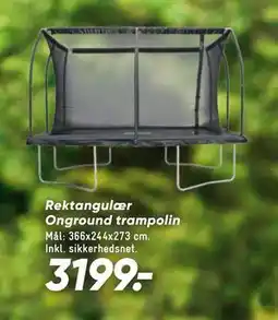 Bilka Rektangulær Onground trampolin tilbud