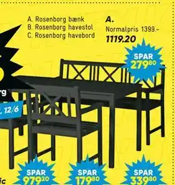 Bilka Rosenborg bænk tilbud
