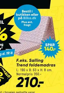 Bilka Salling Trend foldemadras tilbud
