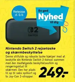 Bilka Nintendo Switch 2 rejsetaske og skærmbeskyttelse tilbud