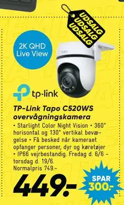 Bilka TP-Link Tapo C520WS overvågningskamera tilbud