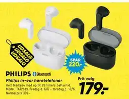 Bilka Philips in-ear høretelefoner tilbud