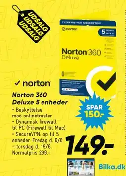 Bilka Norton 360 Deluxe 5 enheder tilbud