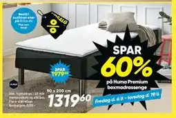 Bilka Spar 60% på Huma Premium boxmadrassenge tilbud