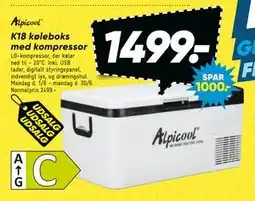 Bilka K18 køleboks med kompressor tilbud