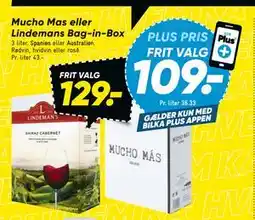 Bilka Mucho Mas eller Lindemans Bag-in-Box tilbud
