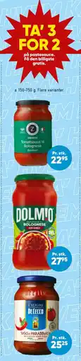 Bilka TA’ 3 FOR 2 på pastasauce tilbud