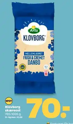 Netto Klovborg skæreost tilbud