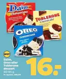 Netto Daim, Oreo eller Toblerone dessert tilbud