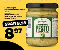 Netto La Campagna basilikum creamy pesto tilbud
