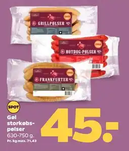 Netto Gøl storkøbspølser tilbud