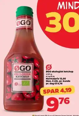 Netto ØGO økologisk ketchup tilbud