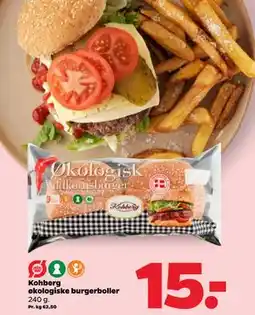 Netto Kohberg økologiske burgerboller tilbud