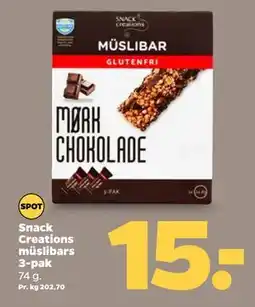 Netto Snack Creations müslibars 3-pak tilbud