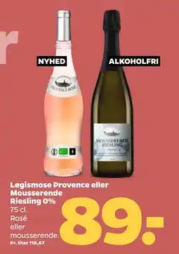Netto Løgismose Provence eller Mousserende Riesling 0% tilbud