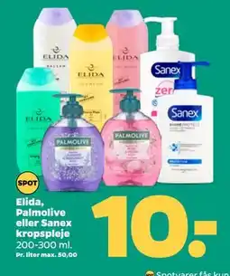 Elida, Palmolive eller Sanex kropspleje