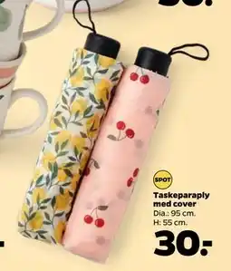 Netto Taskeparaply med cover tilbud